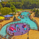 Fun pools with obstacles for children at Massanutten outdoor water park