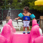 kids explore fun slides for children at Massanutten outdoor water park