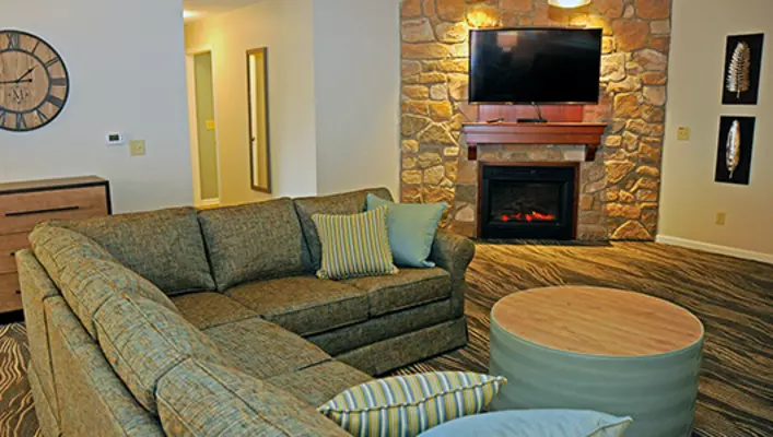 Interior photo of Woodstone Meadows condo living room