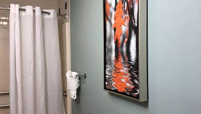 Interior photo of Woodstone Meadows condo bathroom