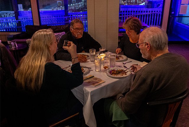 A group enjoying our Whiskey Social event